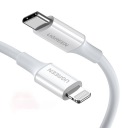 Кабель USB-C — Lightning UGREEN US171 3A 0,25 м MFi