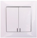 WESA LC-04 ДВОЙНОЙ ВЫКЛЮЧАТЕЛЬ С ПОДСВЕТКОЙ