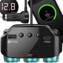 Splitter Branch 3 Sockets USB LIGHER FAST Зарядное устройство QC PD