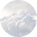 КОВРИК ПОД СТУЛ, круглый, 100 см, ОБЛАКА