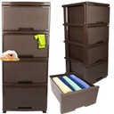 КНИЖНЫЙ ШКАФ КОМОД, ПОДСТАВКА ДЛЯ ВАННОЙ ИЗ РОТАНГА, ШКАФ С КОРЗИНАМИ, 4 ЯЩИКА, СТОЛБ