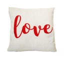 ДЕКОРАТИВНАЯ ПОДУШКА БЕЛАЯ 45x45 LOVE