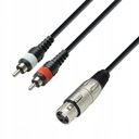 ADAM HALL K3YFCC0100 KABEL 2XRCA-XLRF 1M