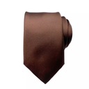Мужской гладкий коричневый галстук из микрофибры