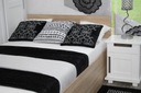 Кровать односпальная 4D 90x200 спальня с дубовым каркасом Сонома
