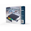 GEMBIRD EXTERNÝ REKORDÉR DVD 8X, CD 24X USB 3.1 SLIM ČIERNY Model DVD-USB-03