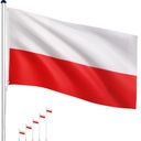 MASZT ALUMINIOWY FLAGOWY 6,5 M MASZT DO FLAGI NARODOWEJ + FLAGA POLSKI