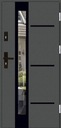 ВНЕШНИЕ ДВЕРИ INOX 16 ZD3 ЧЕРНЫЕ 72MM 100CM ТЕРМО