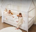 2 x Завіски-БАЛДАХІН до ліжка-будиночка 300x125см + Гірлянда-прапорці 3474 купити з Польщі