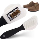 ЩЕТКА ДЛЯ ОБУВИ ДЛЯ НУБУКОВОЙ ЗАМШИ, ДВУХСТОРОННЯЯ, ЛАТУННАЯ ПРОВОЛОКА