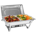 НАГРЕВАТЕЛЬ GN 1/2 ДЛЯ ГАСТРОНОМИЧЕСКИХ БЛЮД 9Л РОЛЛ-ТОП INOX