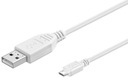 MicroConnect Кабель Micro USB, белый, 5 м