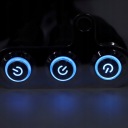 SWITCH SWITCH LED MOTORCYCLE MOTORCYCLE ZE STEEL STAINLESS STEEL 12V  photo 5