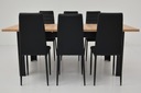 6 krzeseł EKOSKÓRA + Stół 90x160/200 ARTISAN Liczba krzeseł w zestawie 6