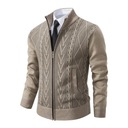 Elegantný pánsky teplý sveter rozopínateľný na zips Veľkosť 3XL