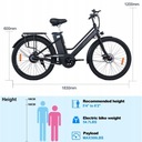 Электрический велосипед ONESPORT BK8 350 Вт, 10,4 Ач, 26*2,35 дюйма, женский/мужской, 80 км