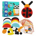 DREWNIANE UKŁADANKA PUZZLE GRA LOGICZNA MONTESSORI