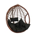 KOSZ HUŚTAWKA KOKON + PODUSZKI BRĄZOWY DOMINIKANA