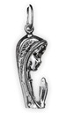 СЕРЕБРЯНЫЙ 925 серебряный медальон Мария, Богородица