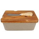 КЕРАМИЧЕСКАЯ МАСЛЕНКА С КРЫШКОЙ И НОЖОМ HUSL