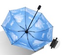 Зонт складной большой, усиленный, двусторонний зонт, ЦВЕТОЧНЫЙ УЗОР ИЗНУТРИ