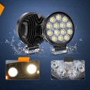 PAIRING 4.5 CALOWYCH OKRAGLYCH FAR LED DO SAMOCHODU, QUADOW, LODZI 42W  photo 9