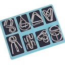 НАБОР МЕТАЛЛИЧЕСКИХ ПАЗЗЛОВ IQ ТЕСТ 8 ШТ.