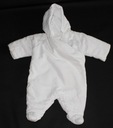 БЕЛЫЙ Вельветовый комбинезон, размер 62