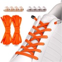 Шнурки эластичные без завязок для спортивной обуви, 100 см, оранжевые.