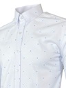 Pánska košeľa biela elegantná vzory SLIM FIT XL Dominujúca farba biela