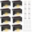 СВЕТОДИОДНЫЕ СОЛНЕЧНЫЕ САДОВЫЕ ЛЕСТНИЧНЫЕ СВЕТИЛЬНИКИ ДЛЯ ТЕРРАСЫ 8 ШТ.