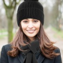 1SET WARM ЧЕРНЫЙ BEANIE HAT SCARF AND TOUCHSCREEN GLOVES НАБОР  фото 10