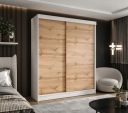 ШАФА КУПЕ 2D 170х205 ЧОРНА+СОНОМА - НИЗЬКА
