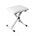 РЕГУЛИРУЕМАЯ СКЛАДНАЯ СТУЛКА-СКАМЬЯ КРЕСЛО ДЛЯ ПИАНИНО С ОРГАНОМ С КЛАВИАТУРОЙ - БЕЛЫЙ