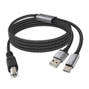 Кабель принтера MOSWAG USB 2 в 1 длиной 1 м