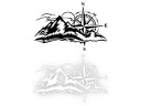 Наклейка MOUNTAINS ROCKS COMPASS для автомобиля, кемпинга, кемпера ЦВЕТ