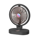 Desk Fan USB with Night Lights 4 Black Aureate