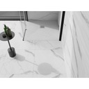 Mexen Stone+ kompozitná štvorcová sprchová vanička 100 x 100 cm, Biela Tvar štvorcový
