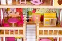 Drevený domček pre bábiky kus nábytku 3 poschodia ECOTOYS Materiál drevo
