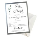 СЕРЕБРЯНЫЕ СВАДЕБНЫЕ ПРИГЛАШЕНИЯ СО СПИСКОМ ГОСТЕЙ