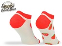 Dámske farebné ponožky členkové ponožky letné JAHODY Strih Členkové ponožky