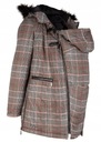 Z6483 Пальто для беременных с капюшоном в клетку, размер 42
