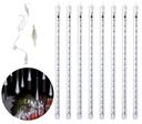 SPADAJĄCE SOPLE LAMPKI LED 80cm METEORYT ŚNIEG 24H