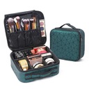 KOSMETYCZKA KUFEREK ORGANIZER NA KOSMETYKI ETUI GEOMETRYCZNY ZIELEŃ