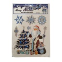 РОЖДЕСТВЕНСКИЕ НАКЛЕЙКИ НА ОКНА СНЕЖИНКИ ДЕД МОРОЗ ЭЛЕКТРОСТАТИЧЕСКИЕ