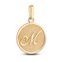 УНИКАЛЬНАЯ ЗОЛОТАЯ КУЛОН-МЕДАЛЬ БУКВА M 585