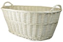Плетеная, БЕЛАЯ КОРЗИНА ДЛЯ БЕЛЬЯ, ИГРУШКИ, 60 СМ