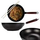 ВОК, УГЛЕРОДИСТАЯ СТАЛЬ 30 СМ, БОЛЬШАЯ СКОВОРОДА ДЛЯ КИТАЙСКИХ БЛЮД, ГЛУБОКАЯ ИНДУКЦИЯ