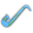 DMUCHANY SAKSOFON DMUCHANIEC INSTRUMENT BALON NIEBIESKI GWIAZDA ROCK POP 66