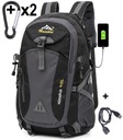 Спортивный туристический рюкзак водонепроницаемый легкий поясной ремень 40л USB + кабель